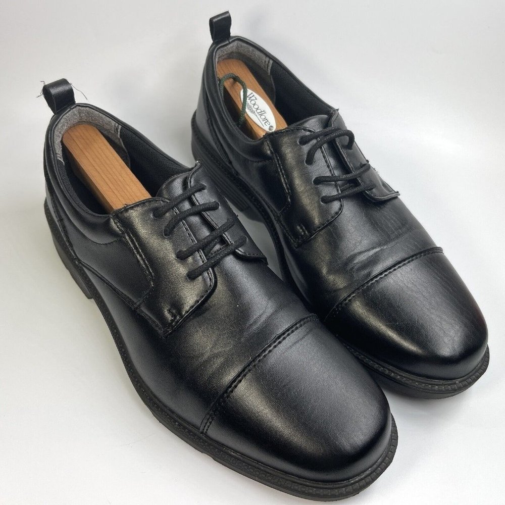George Appiano Derby Mens Dress Shoes Comfort Black Size US 8.5 EUR 41.5